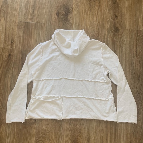 Eleven Stitch Designs S Women’s Cotton White Top Gertie’s Cowl Neck Lagenlook - Picture 1 of 6
